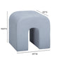 Desi Performance Velvet Ottoman - Light Blue
