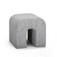 Desi Woven Performance Fabric Ottoman - Black and White