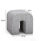 Desi Woven Performance Fabric Ottoman - Black and White