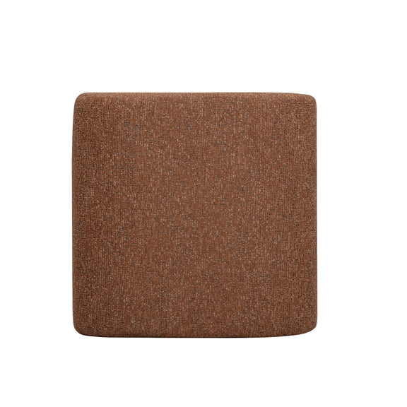 Desi Woven Performance Fabric Ottoman - Red