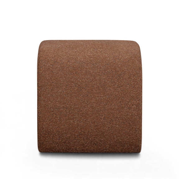 Desi Woven Performance Fabric Ottoman - Red