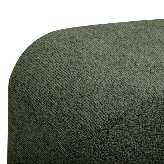 Desi Woven Performance Fabric Ottoman - Green
