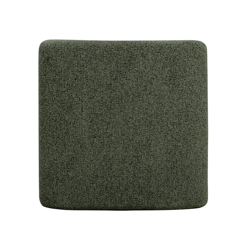 Desi Woven Performance Fabric Ottoman - Green