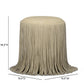 Shag Me Performance Vegan Leather Ottoman - Tan