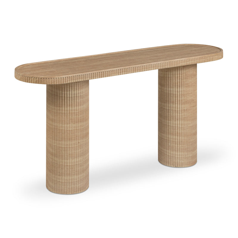 Darcy 59" Concrete Indoor/Outdoor Console Table - Travertine