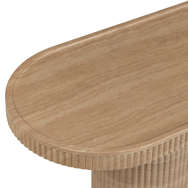 Darcy 59" Concrete Indoor/Outdoor Console Table - Travertine