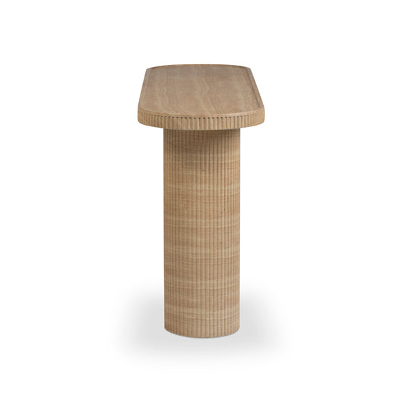 Darcy 59" Concrete Indoor/Outdoor Console Table - Travertine