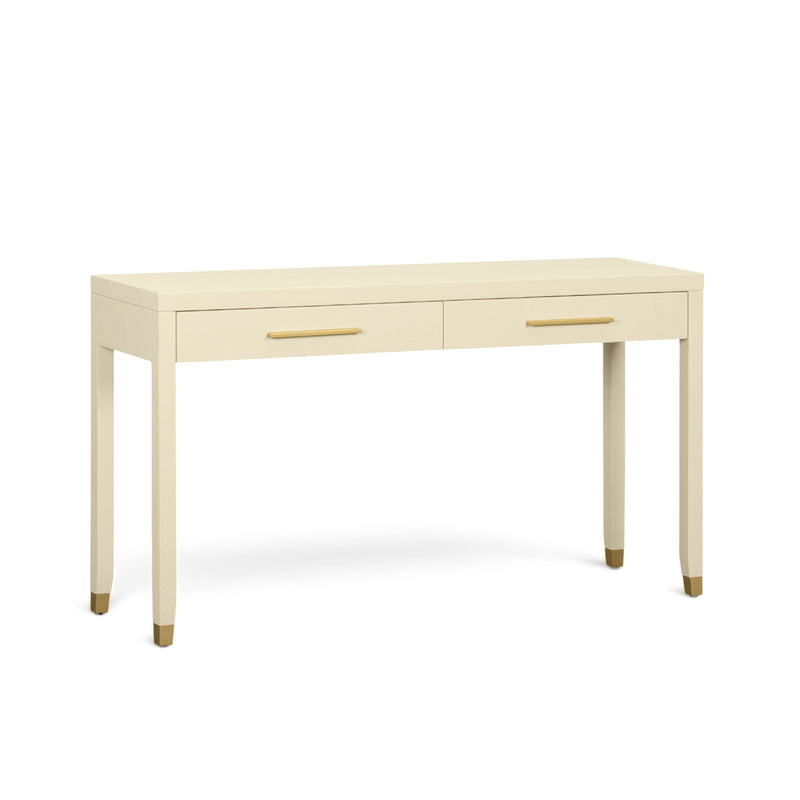 Dani 54" Cream Faux Shagreen 2-Drawer Console Table