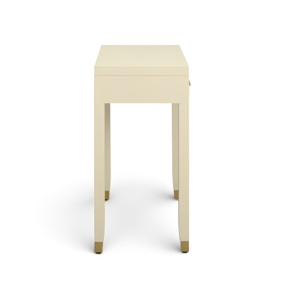 Dani 54" Cream Faux Shagreen 2-Drawer Console Table