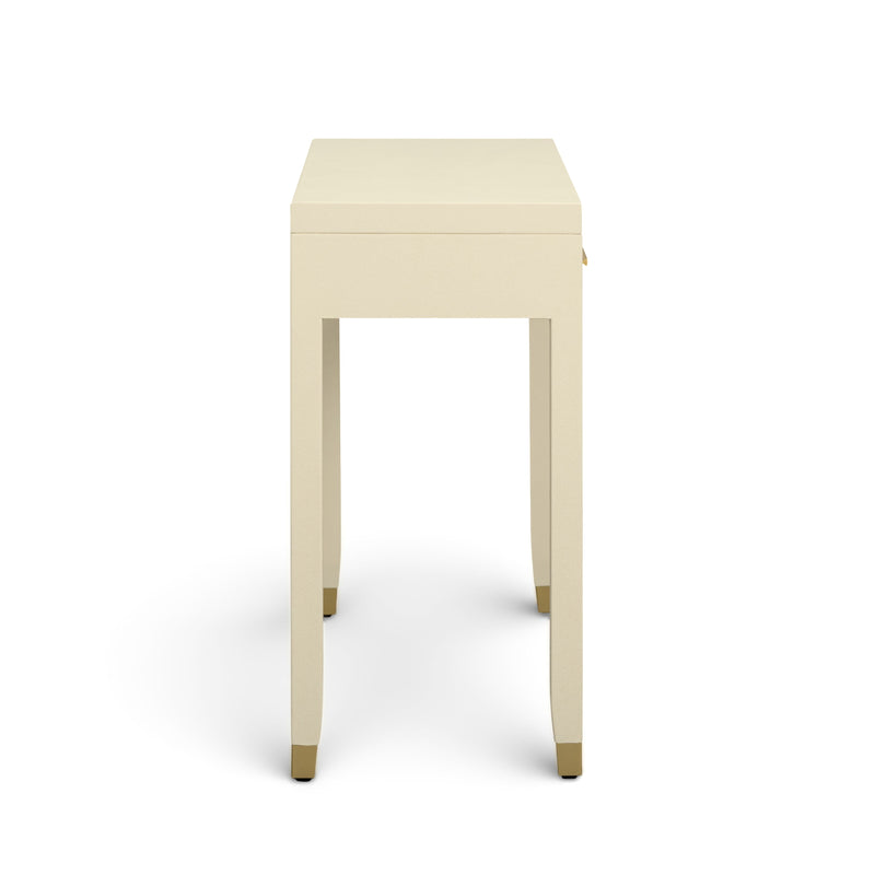 Dani 54" Cream Faux Shagreen 2-Drawer Console Table