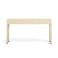 Dani 54" Cream Faux Shagreen 2-Drawer Console Table