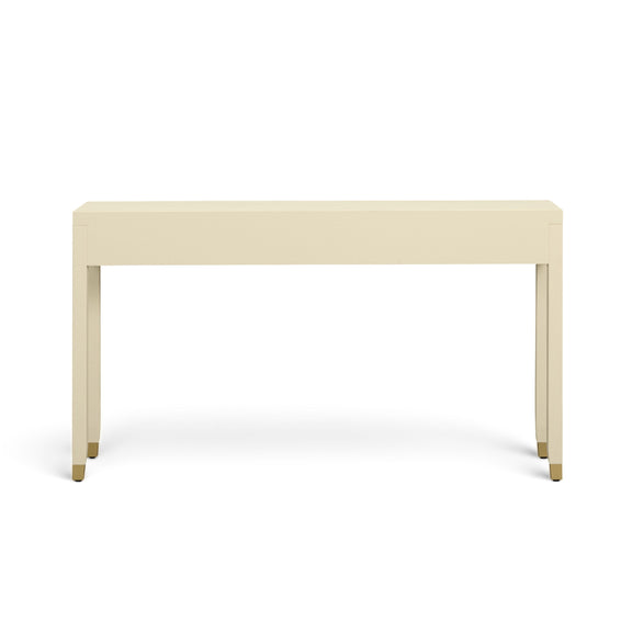 Dani 54" Cream Faux Shagreen 2-Drawer Console Table