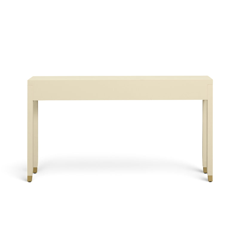 Dani 54" Cream Faux Shagreen 2-Drawer Console Table