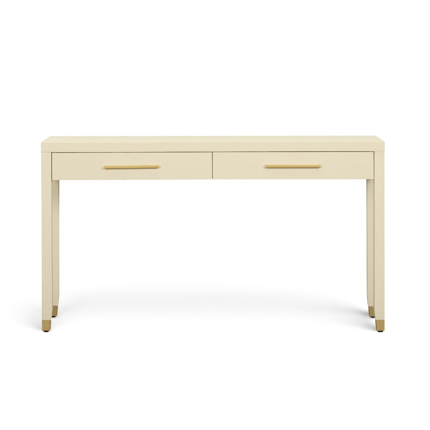 Dani 54" Cream Faux Shagreen 2-Drawer Console Table