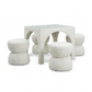 Tomlin 35" Square Mahjong Table - Cream