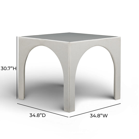 Tomlin 35" Square Mahjong Table - Cream