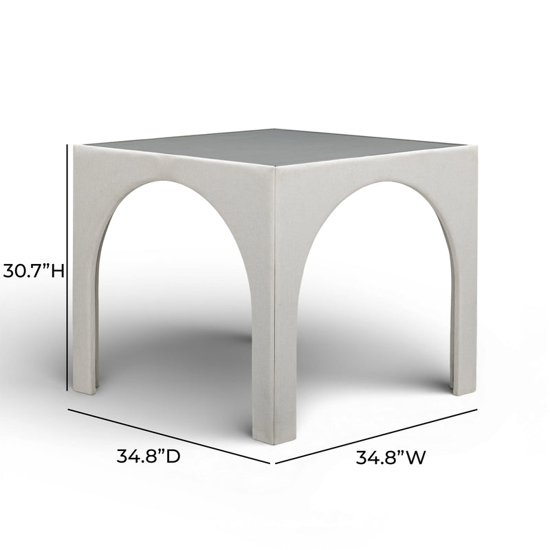 Tomlin 35" Square Mahjong Table - Cream
