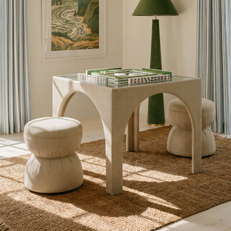 Tomlin 35" Square Mahjong Table - Tan