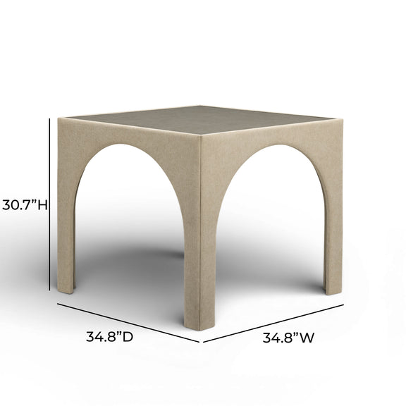 Tomlin 35" Square Mahjong Table - Tan