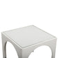 Tomlin Performance Chenille Game Table and Two Ottomans Set - Cream