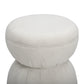 Tomlin Performance Chenille Game Table and Two Ottomans Set - Cream