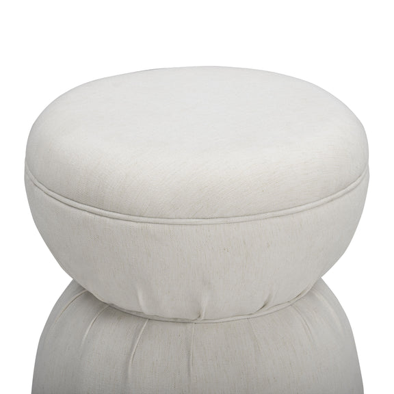 Tomlin Performance Chenille Game Table and Two Ottomans Set - Cream
