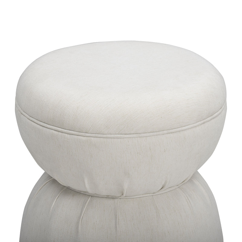 Tomlin Performance Chenille Game Table and Two Ottomans Set - Cream