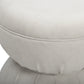 Tomlin Performance Chenille Game Table and Two Ottomans Set - Cream