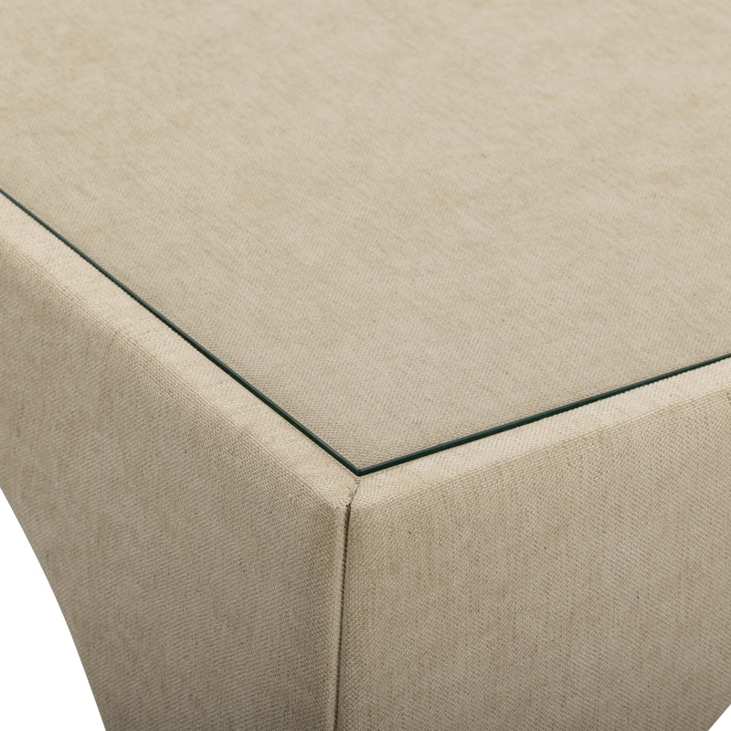 Tomlin Performance Chenille Game Table and Two Ottomans Set - Tan