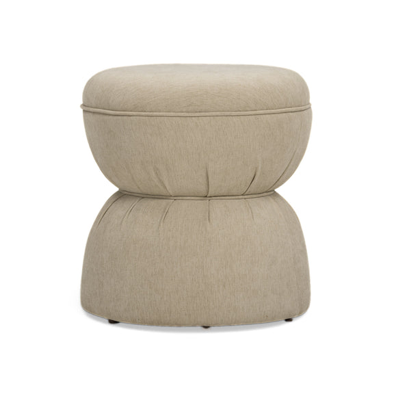 Tomlin Performance Chenille Game Table and Two Ottomans Set - Tan