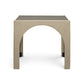 Tomlin Performance Chenille Game Table and Two Ottomans Set - Tan