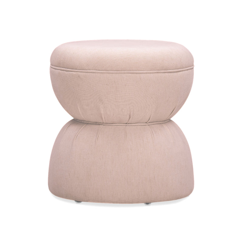 Tomlin Performance Chenille Game Table and Two Ottomans Set - Light Pink