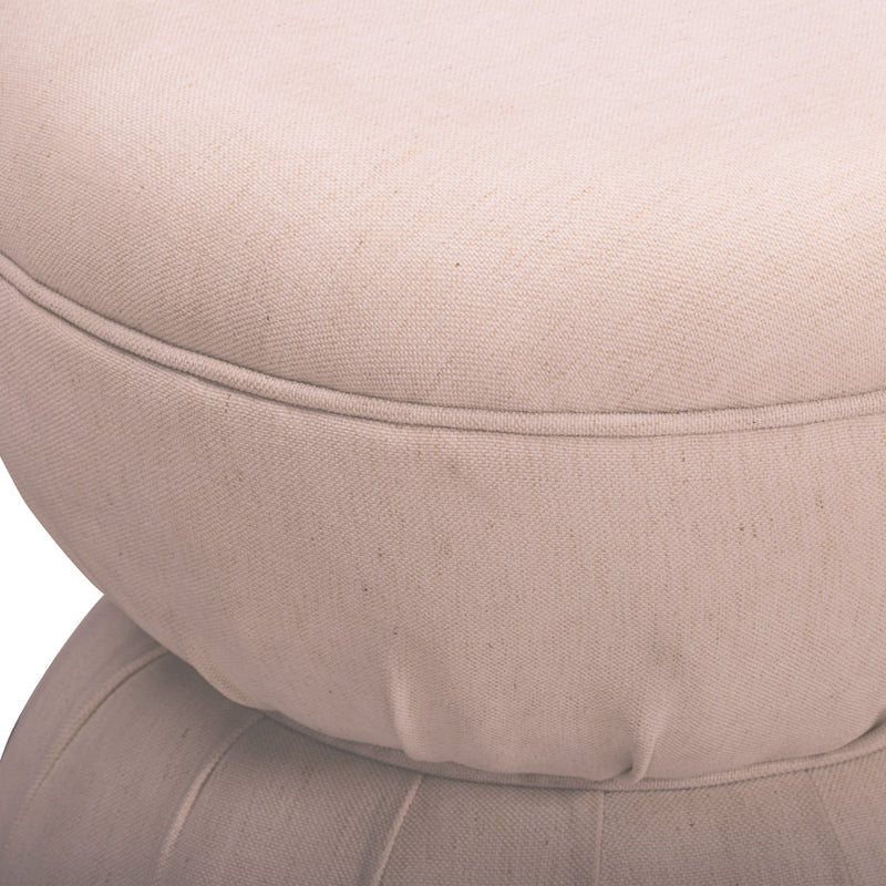 Tomlin Performance Chenille Game Table and Two Ottomans Set - Light Pink