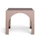 Tomlin Performance Chenille Game Table and Two Ottomans Set - Light Pink