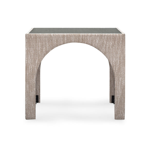 Tomlin Performance Chenille Game Table and Two Ottomans Set - Beige