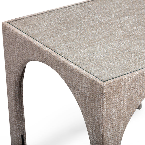 Tomlin Performance Chenille Game Table and Two Ottomans Set - Beige