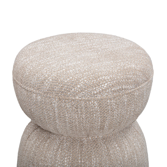Tomlin Performance Chenille Game Table and Two Ottomans Set - Beige