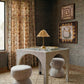 Tomlin Performance Chenille Game Table and Two Ottomans Set - Beige