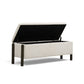 Abby 52" Nubby Fabric Storage Bench - Cream