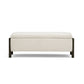 Abby 52" Nubby Fabric Storage Bench - Cream