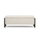 Abby 52" Nubby Fabric Storage Bench - Cream