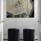 Opal Black Velvet Ottoman -Gold Base