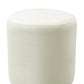 Opal Cream Velvet Ottoman with Gold Base