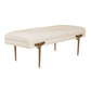 Brno White Waived Velvet Bench