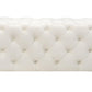 Kaylee Cream Velvet Ottoman