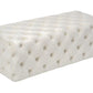 Kaylee Cream Velvet Ottoman
