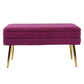Ziva Plum Velvet Storage Bench
