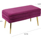 Ziva Plum Velvet Storage Bench