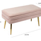 Ziva Blush Velvet Storage Bench