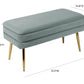 Ziva Sea Blue Velvet Storage Bench